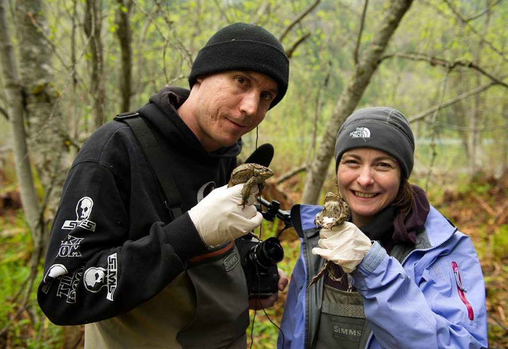 Filmmakers Mike McKinlay and Isabelle Groc recently came to Summit Lake to get some footage for their film about western toads and other species at risk.